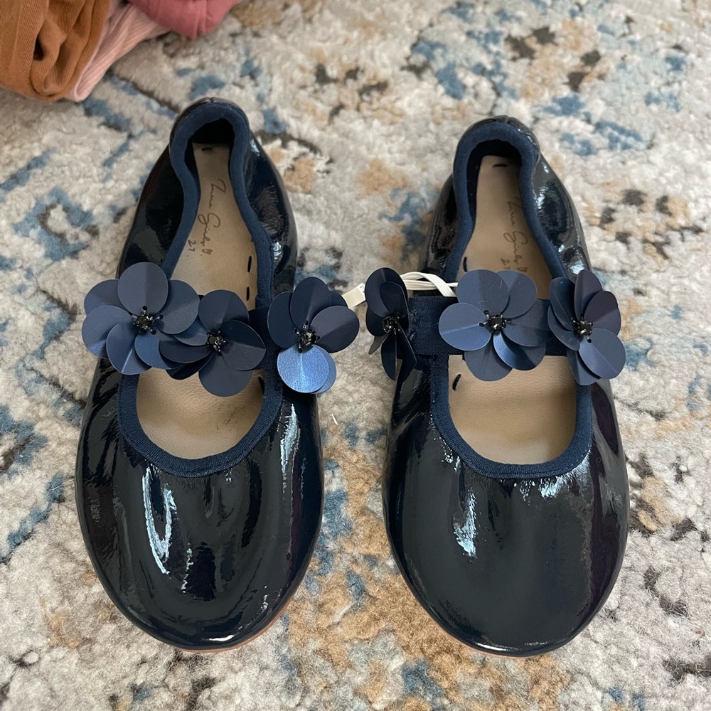 Zara Girls Navy Flats
